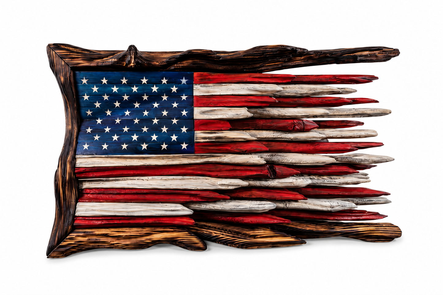 "Battle Worn" Wood Flag