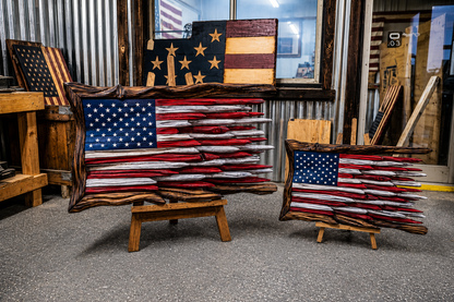"Battle Worn" Wood Flag